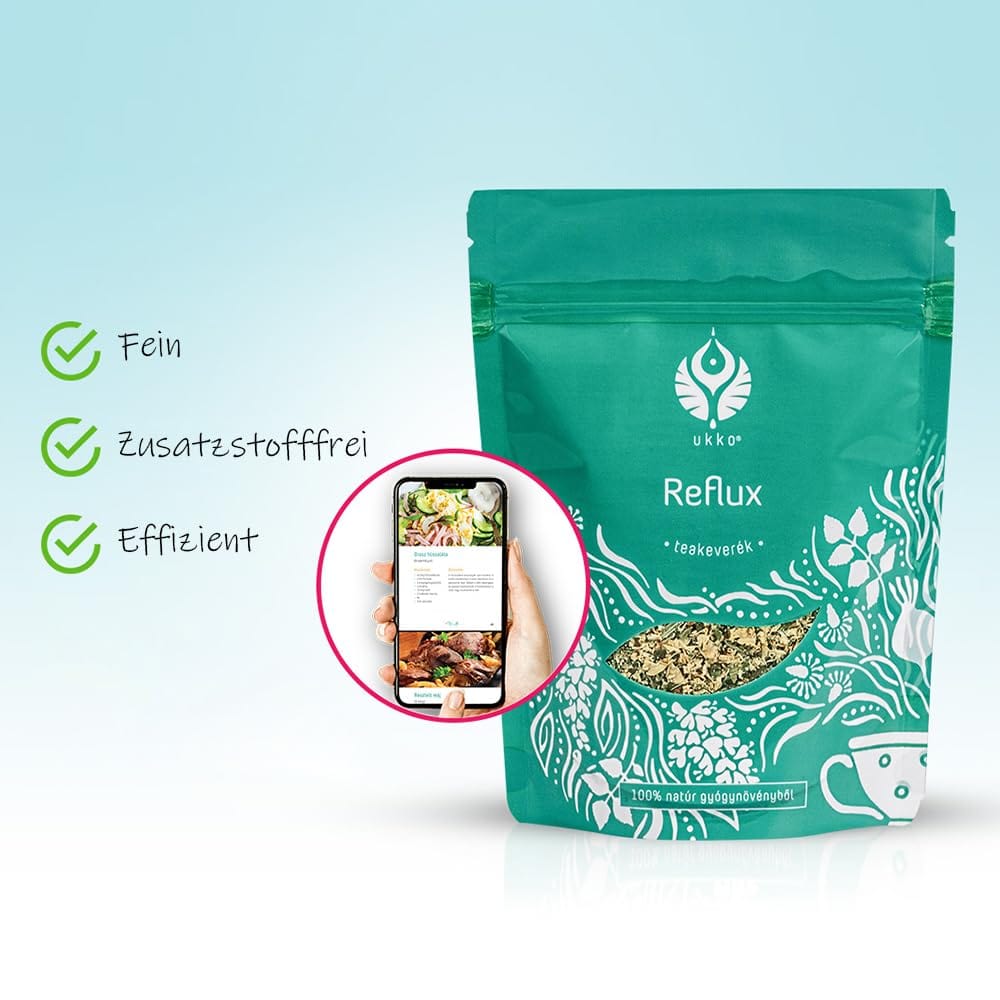 UKKO Der Refluxtee Vital Greens,Enthält Makronährstoffe und Mikronährstoffe arbeiten besser mit Reflux-Tee,verjüngt den Körper,Made in EU