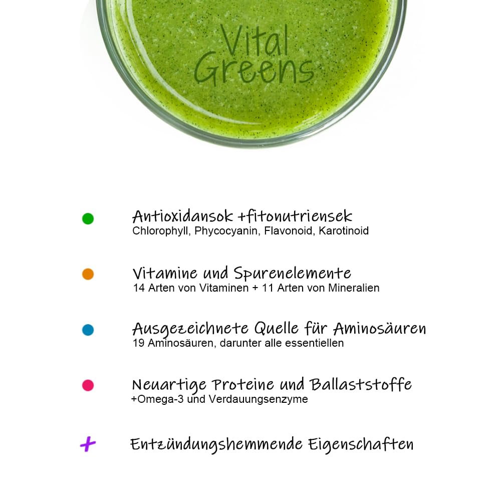 UKKO Der Refluxtee Vital Greens,Enthält Makronährstoffe und Mikronährstoffe arbeiten besser mit Reflux-Tee,verjüngt den Körper,Made in EU