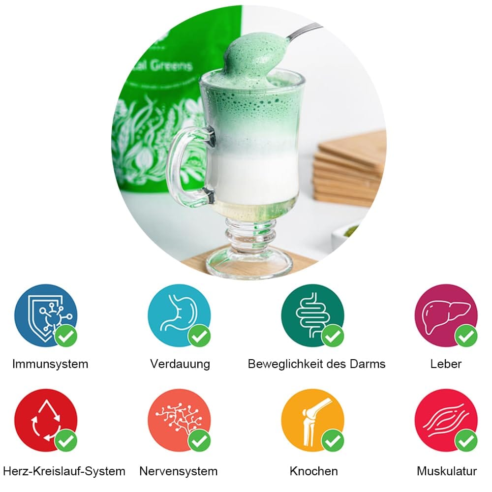 UKKO Der Refluxtee Vital Greens,Enthält Makronährstoffe und Mikronährstoffe arbeiten besser mit Reflux-Tee,verjüngt den Körper,Made in EU