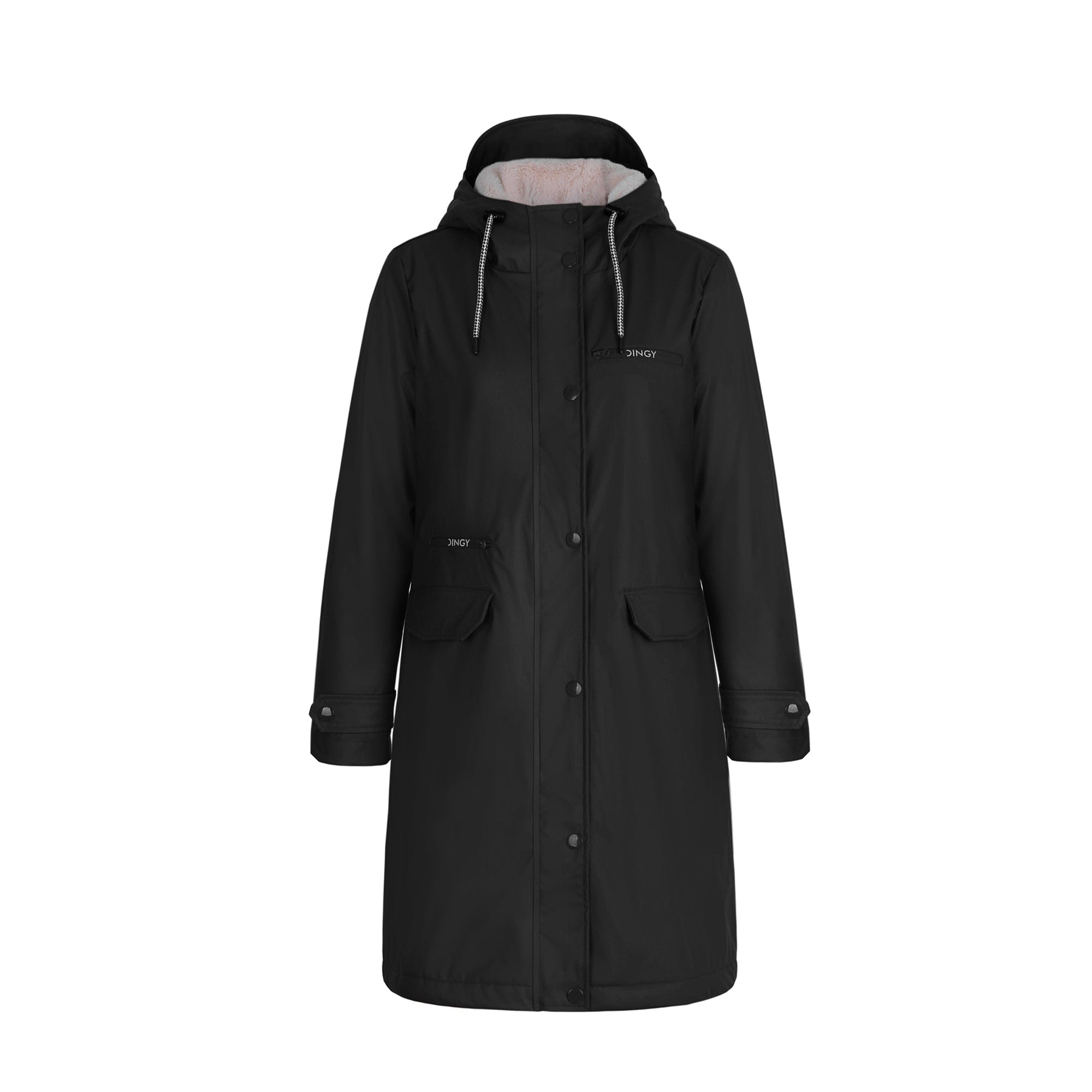 Winter Wasserdichter Regenmantel Damen Freizeitjacke Mantel PU Stoff PT02