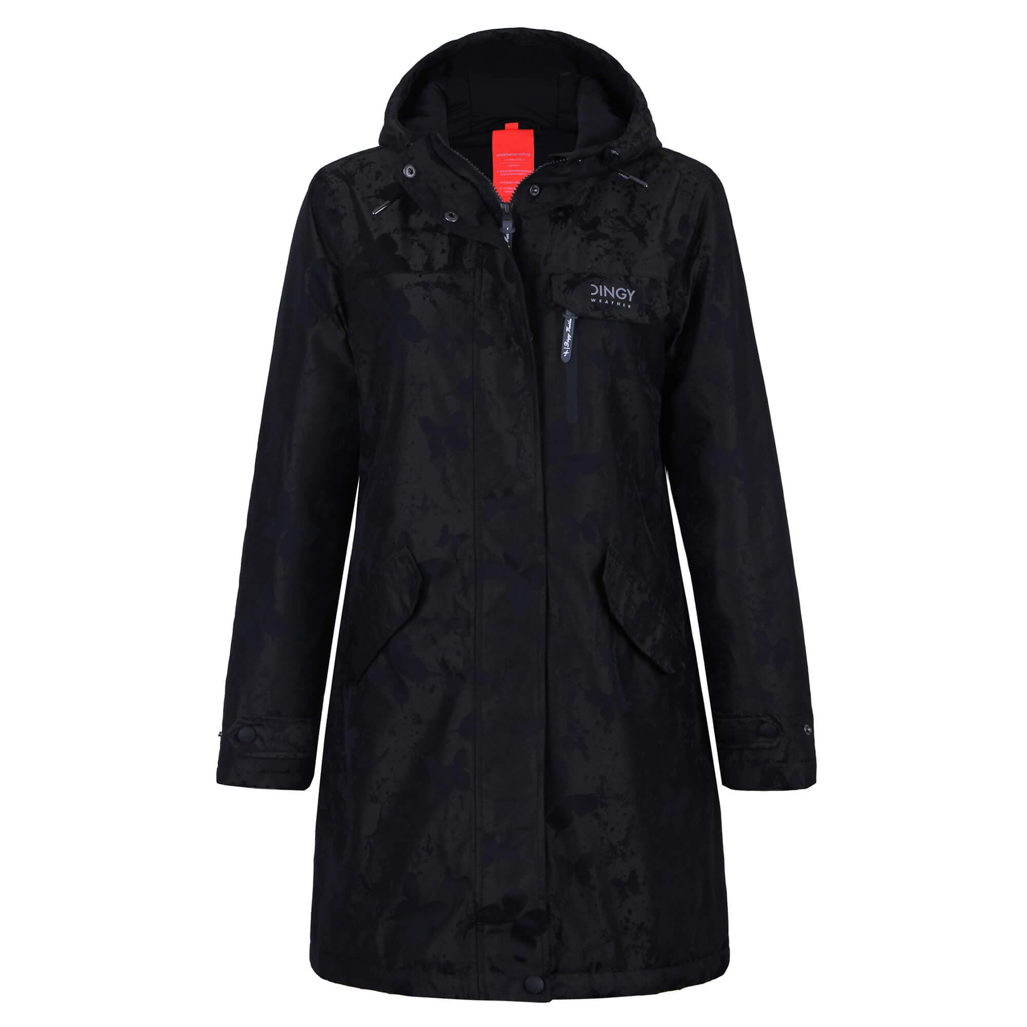 Butterfly Military Jacquard Green / S LäSsiger Damen-Wintermantel JESSICA-S