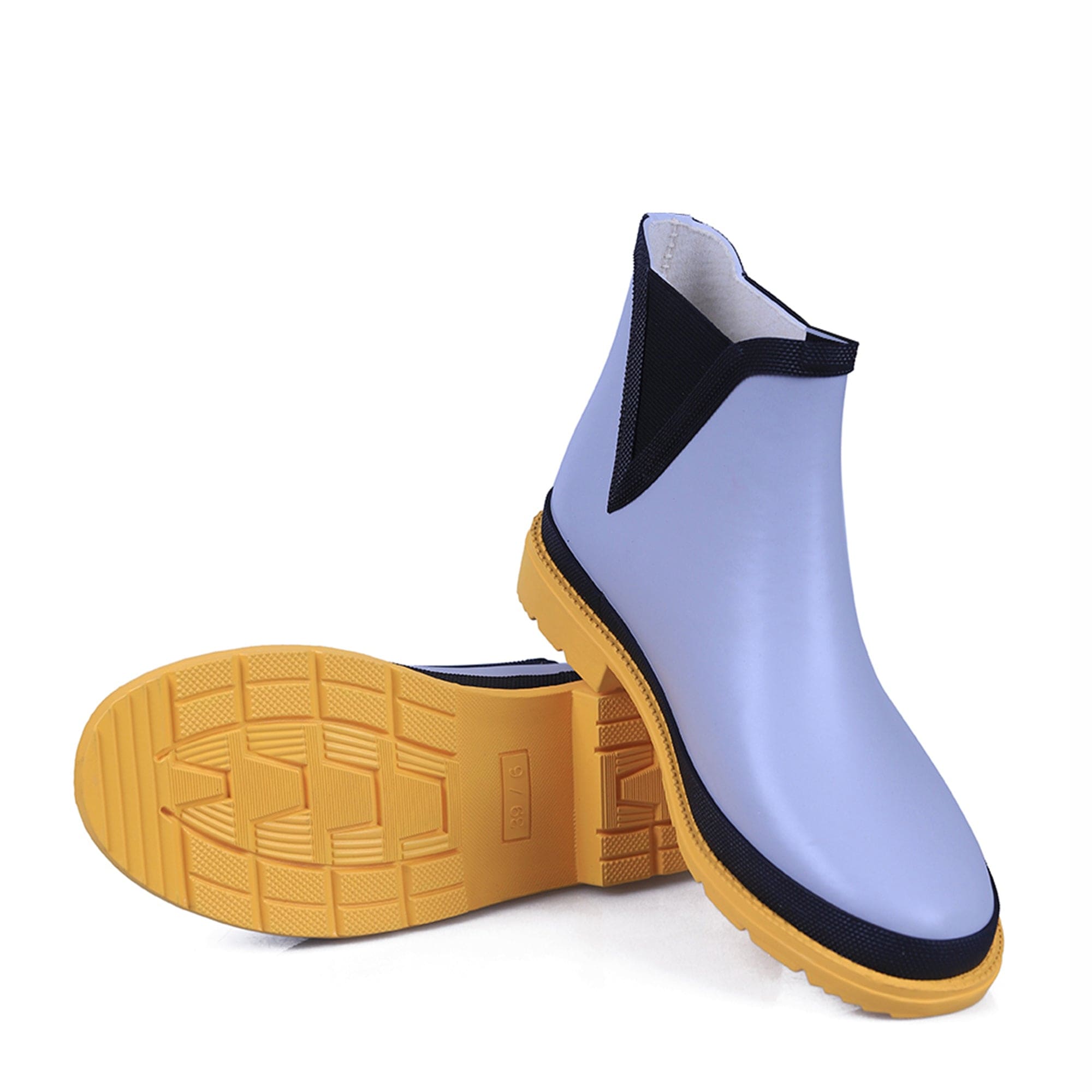 Cream / 37 Damenmodische Gummiregenschuhe Bert