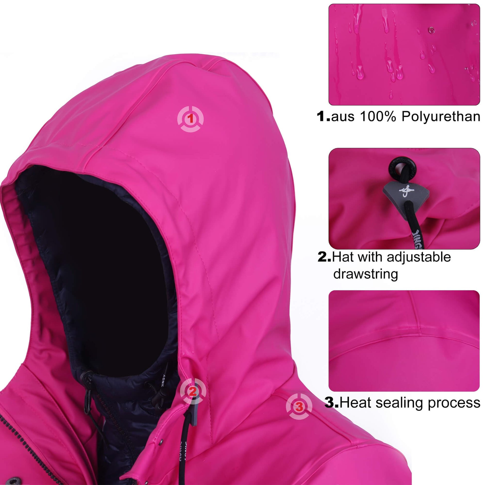 Damen 3 IN 1 Casual Regenjacke JESSICA