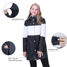 Damen 3 In 1 Freizeit Pu Colorblock Regenmantel EMILY-A