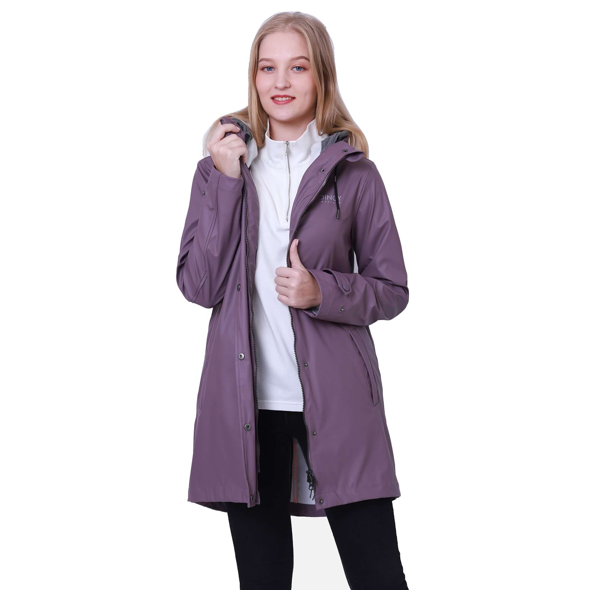 Damen 3 In 1 Freizeit Pu Regenmantel HELEN