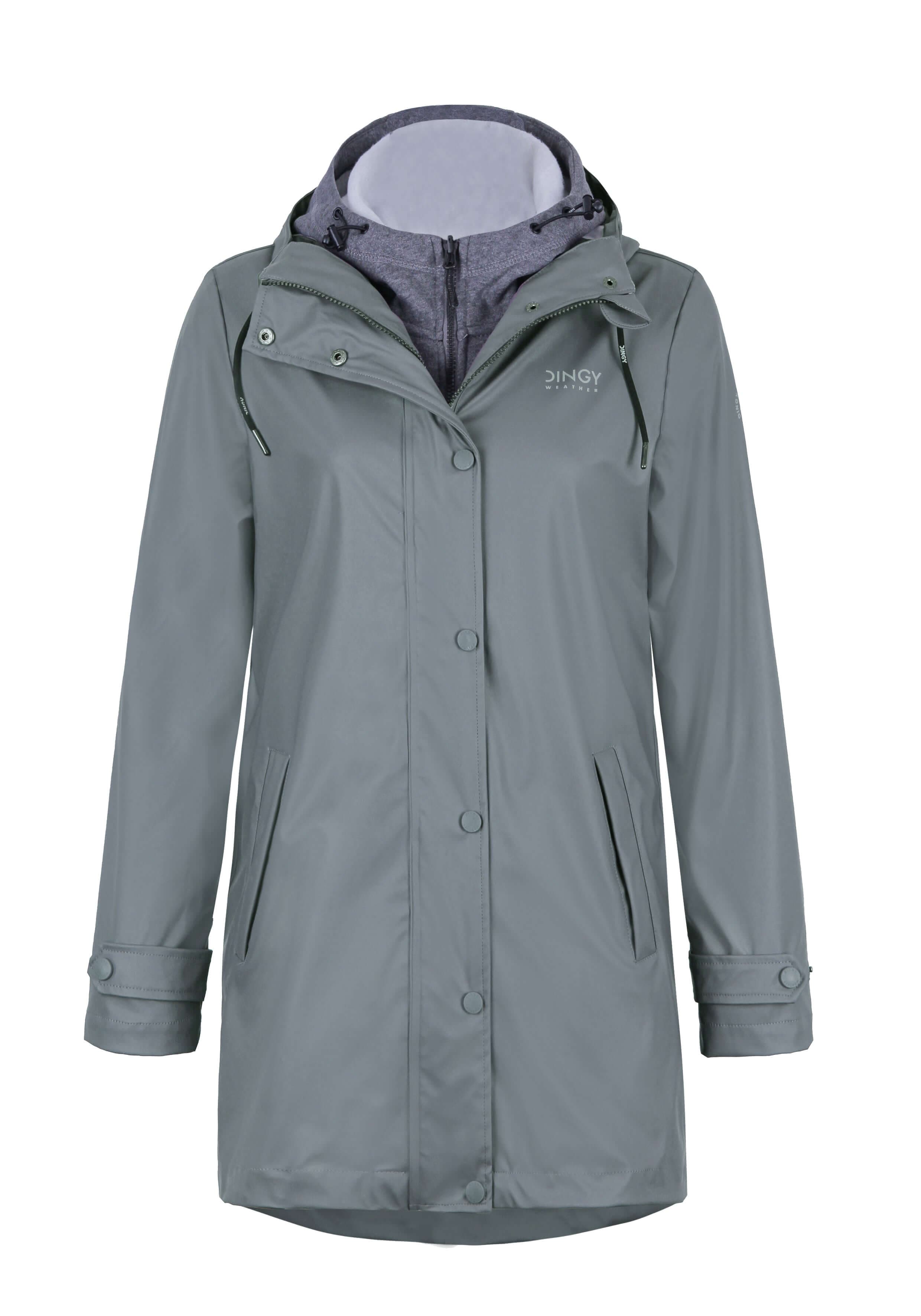 Damen 3 In 1 Freizeit Pu Regenmantel HELEN