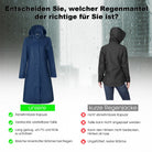 Blue Damen Wasserdichter Langer Regenmantel ISABELL