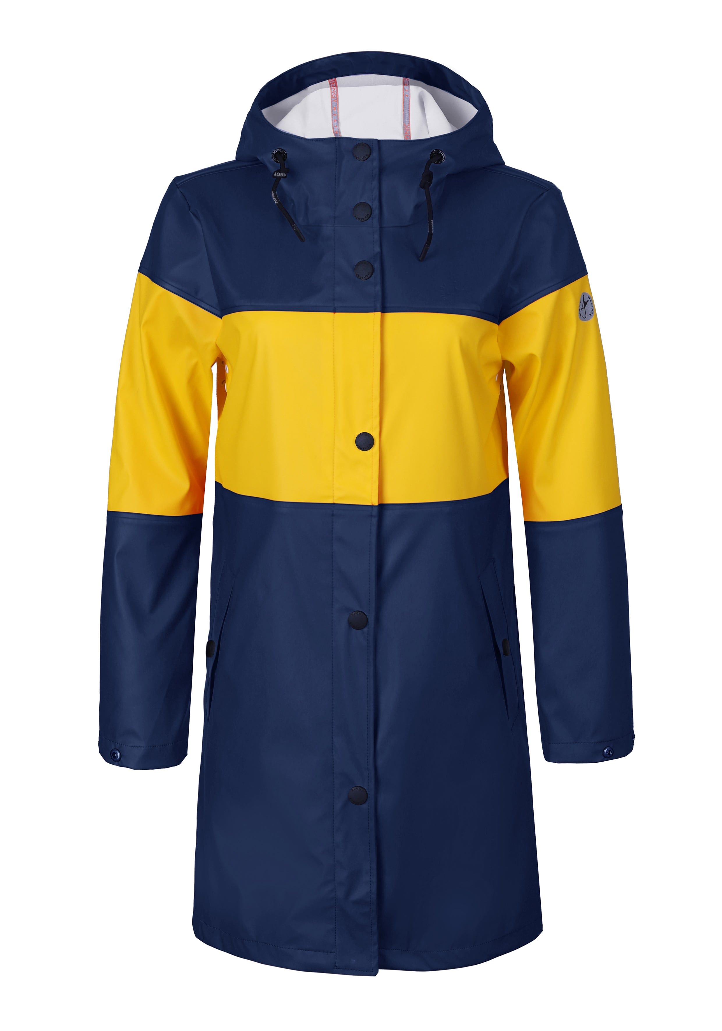 Gelb-Marine / L Damen Wasserdichte Regenjacke EMILY-NEW