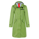 Green / XS Damen Wasserdichter Langer Regenmantel BELLE-1