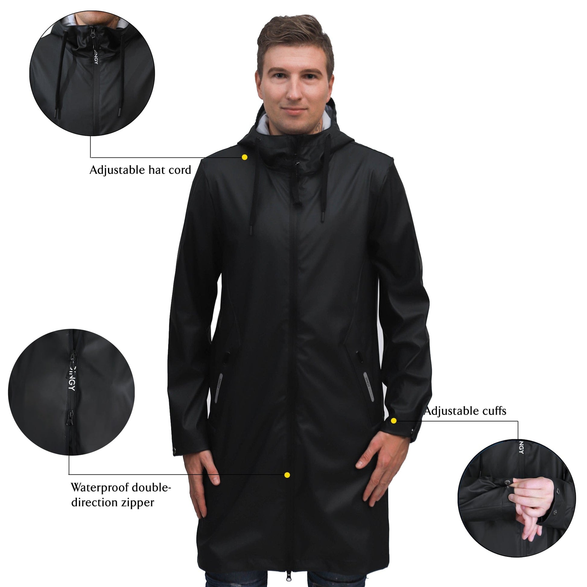 Herren Wasserdichte Regenjacke JAMES