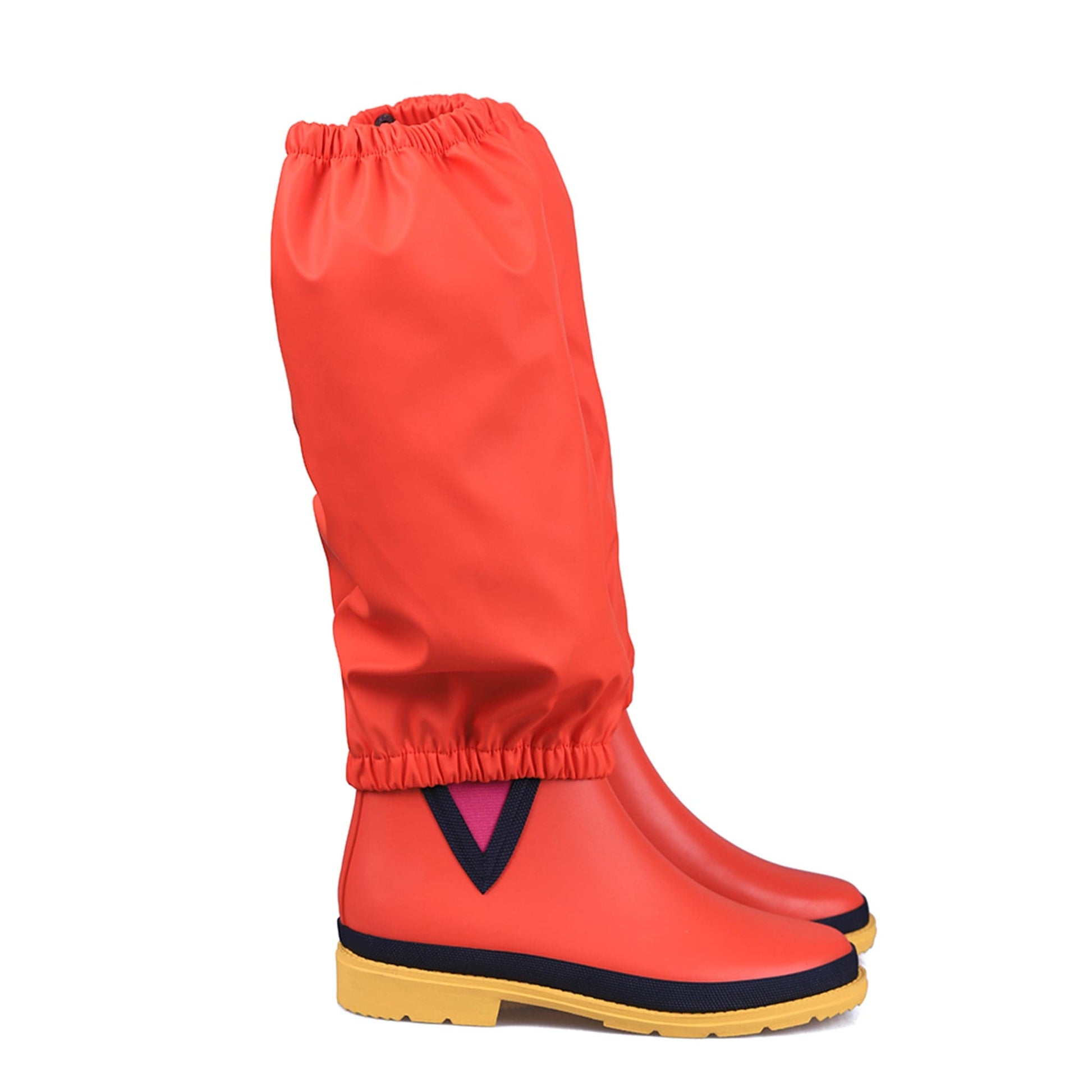 Red / 35 Damen Modische 3-in-1-Regenstiefel BILLY