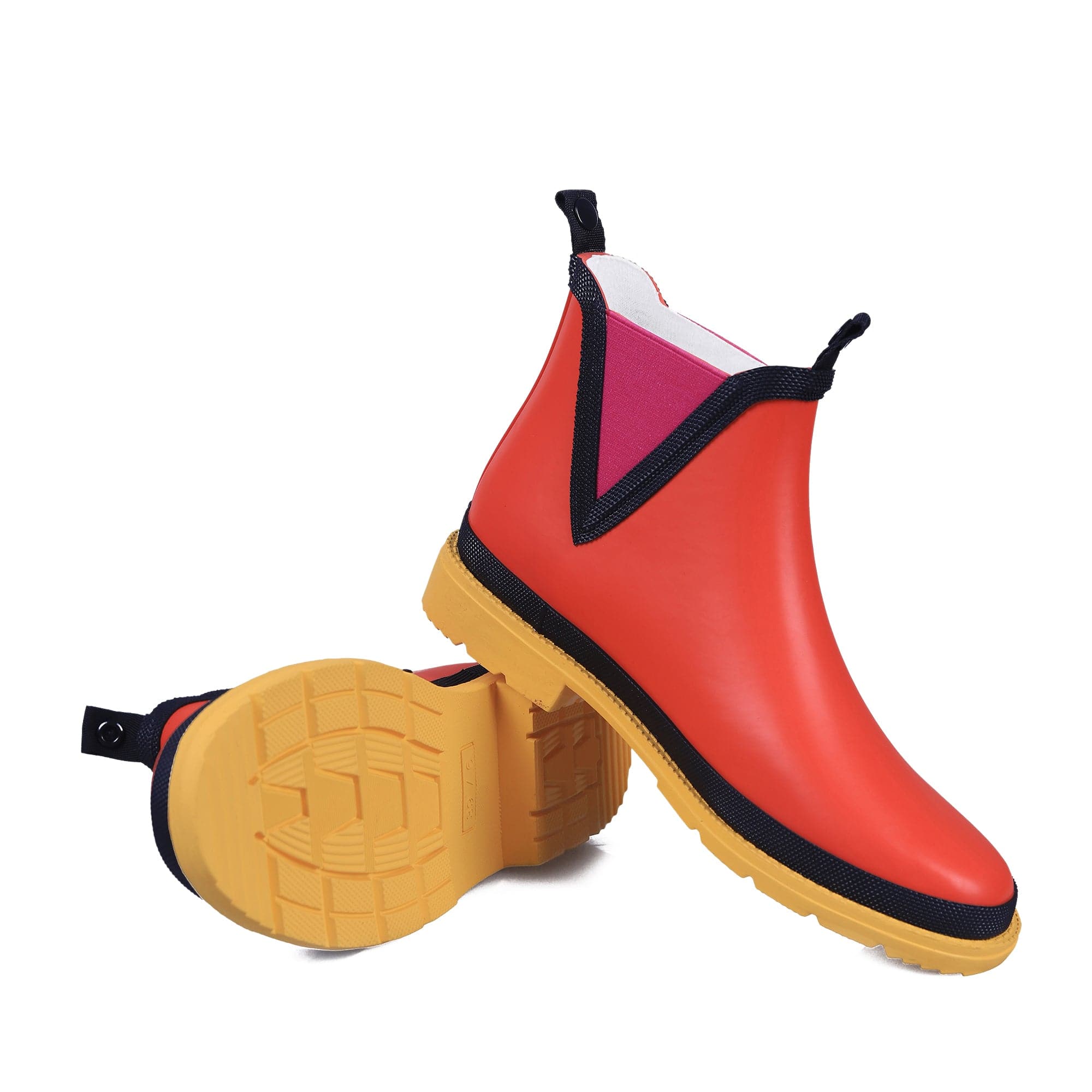 Red / 37 Damenmodische Gummiregenschuhe Bert