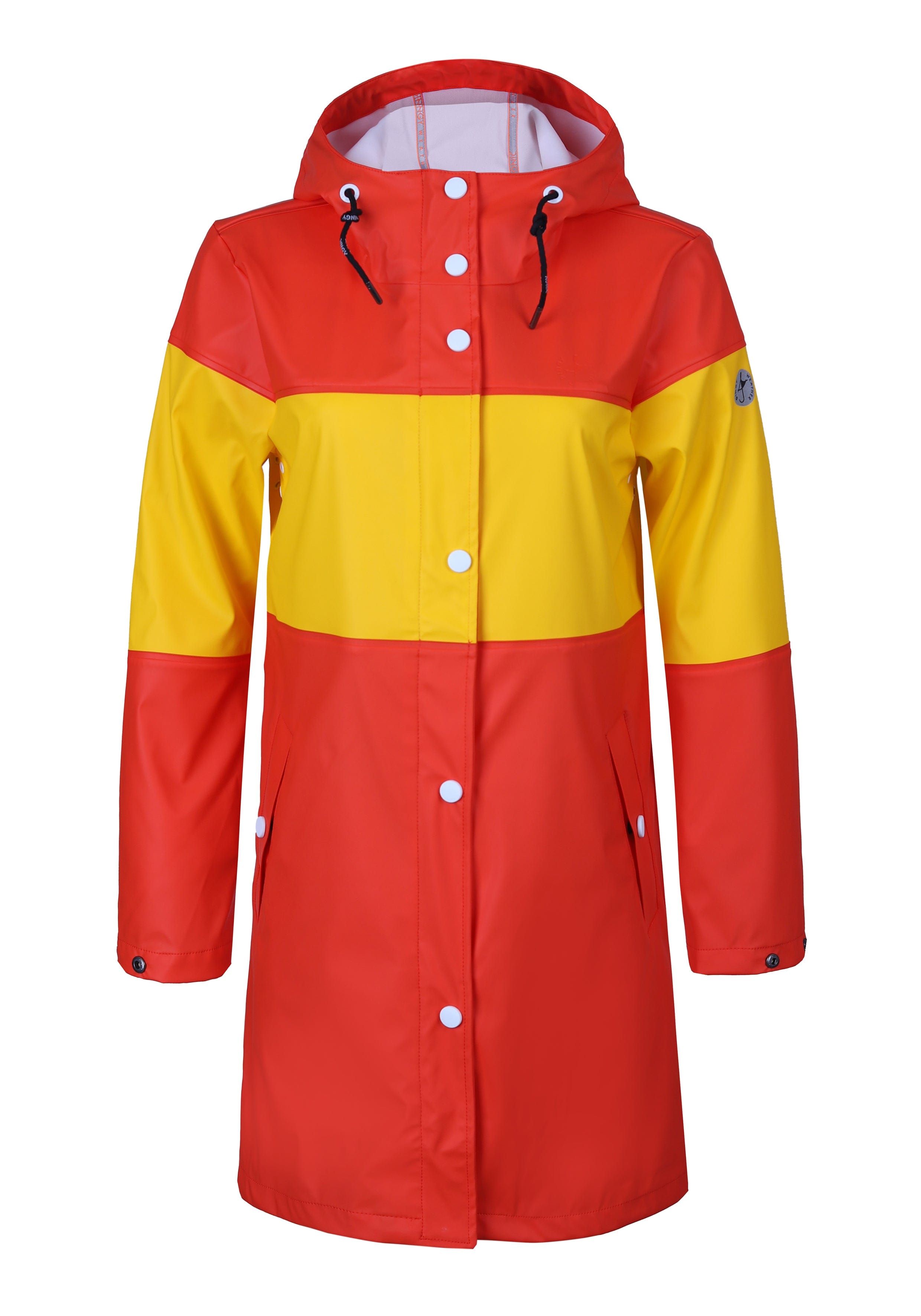 Red-Gelb / S Damen Wasserdichte Regenjacke EMILY-NEW