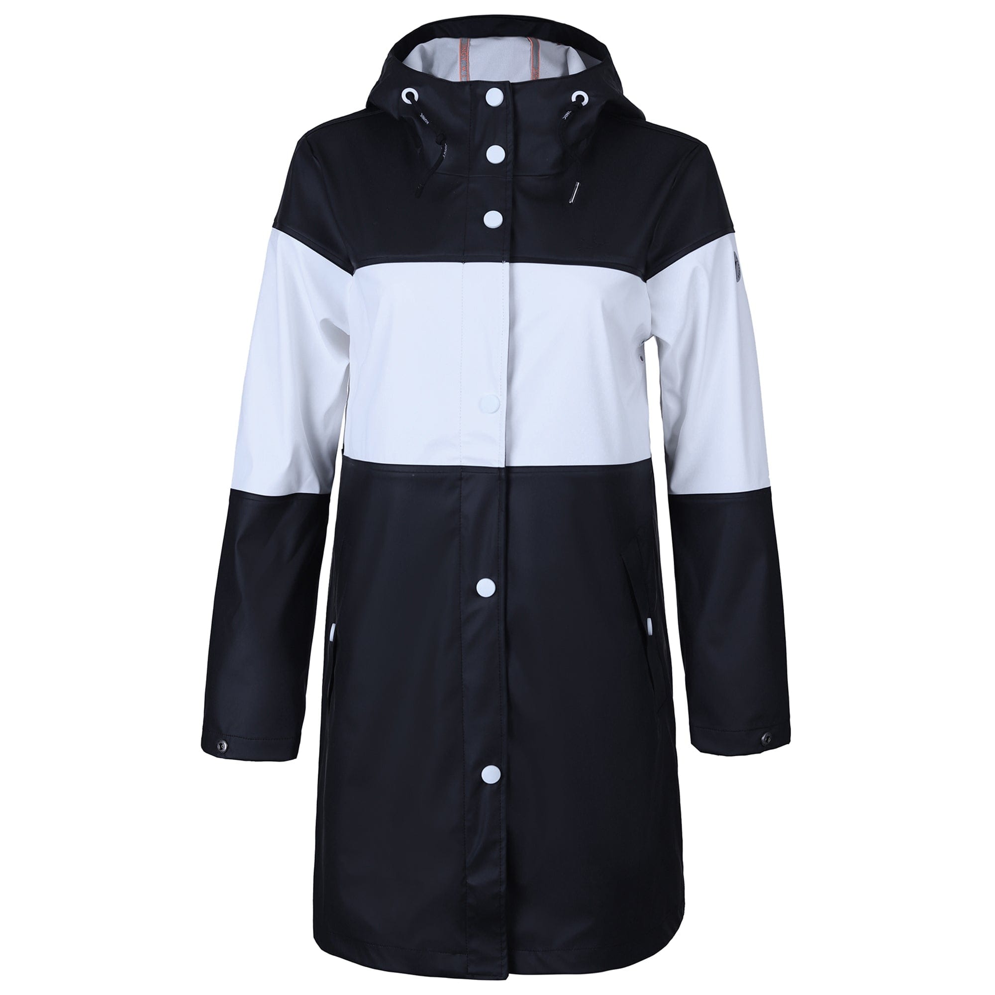 Schwarz-Weiss / S Damen Wasserdichte Regenjacke EMILY-NEW