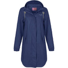 Blue / S Damen Freizeit PU Regenmantel IK01