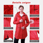 Damen Freizeit PU Regenmantel IK01