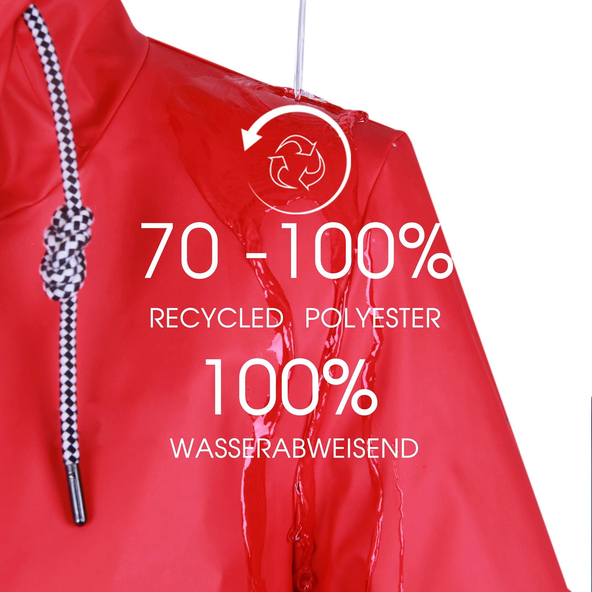 Damen Freizeit PU Regenmantel IK01